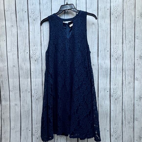 Altar’d State Navy Blue Boho Lace Dress Size Medium - Picture 1 of 5